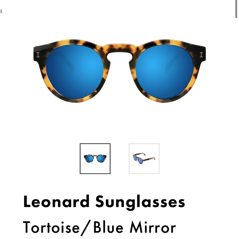 illasteva leonard blue mirror sunglasses